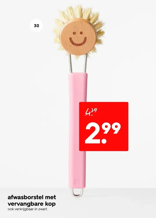 Aanbieding: Afwasborstel met vervangbare kop