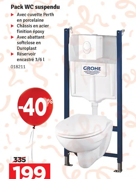 Offre: Pack WC suspendu