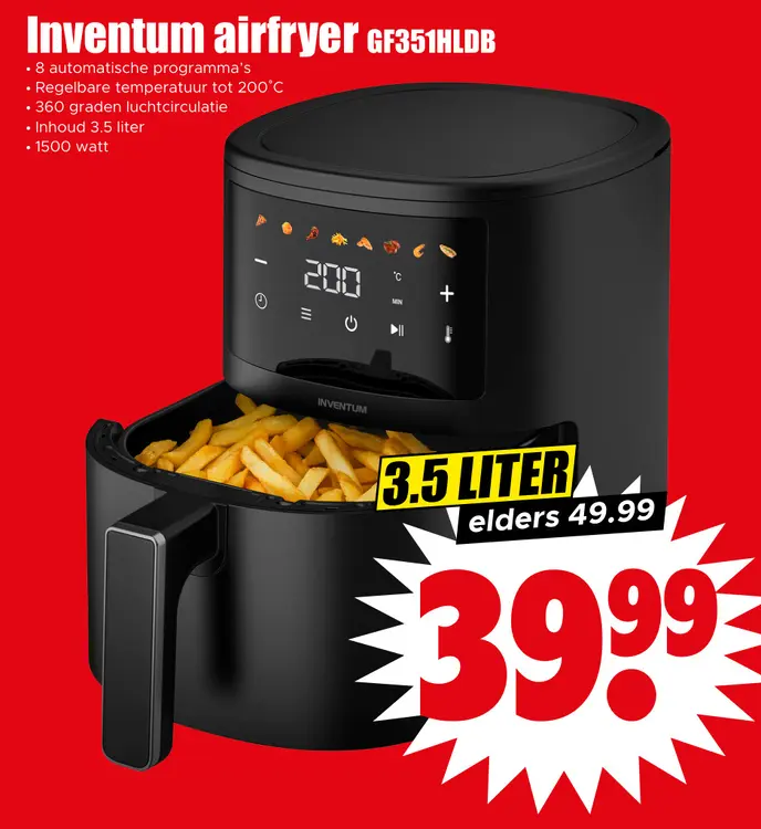 Aanbieding: airfryer GF351HLDB