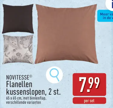 Aanbieding: Flanellen kussenslopen
