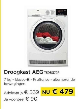 Aanbieding: Droogkast AEG T6DBG72P