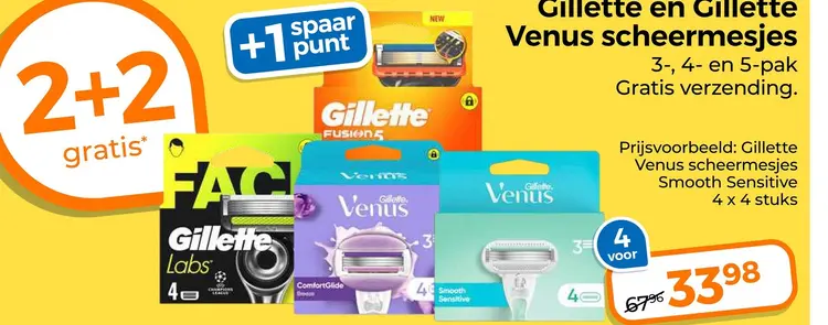 Aanbieding: Gillette en Gillette Venus scheermesjes