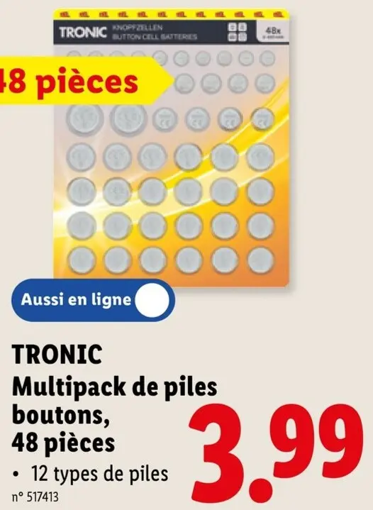 Offre: Multipack de piles boutons