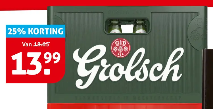 Aanbieding: Grolsch krat