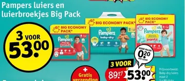 Aanbieding: Pampers luiers en luierbroekjes Big Pack