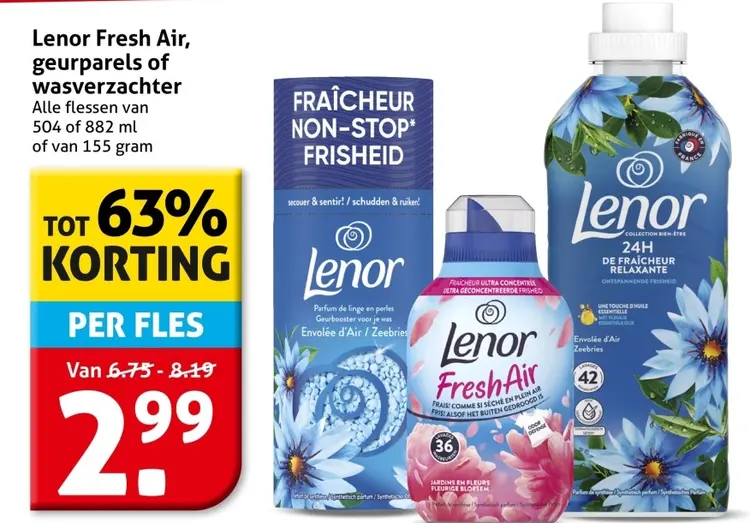 Aanbieding: Lenor Fresh Air, geurparels of wasverzachter