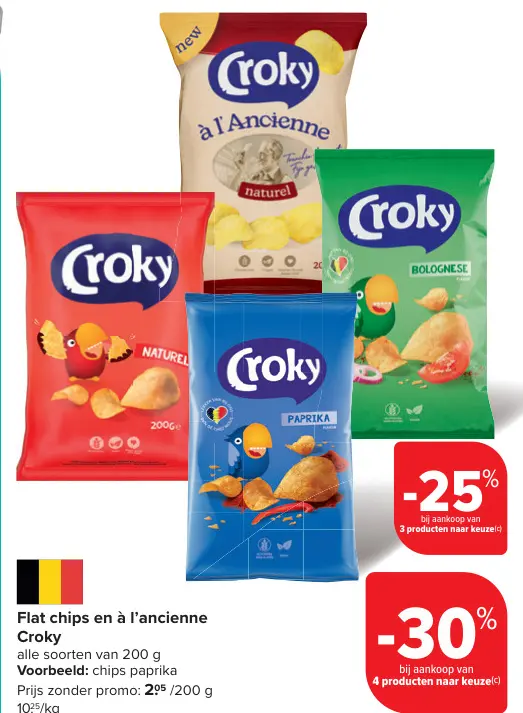 Promotie: Flat chips en à l'ancienne