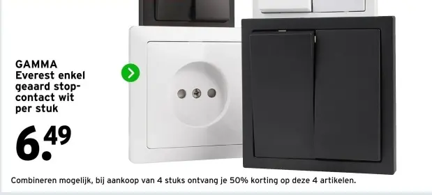 Aanbieding: Everest enkel geaard stopcontact wit