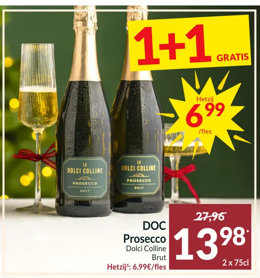 Promotie: Prosecco Dolci Colline Brut