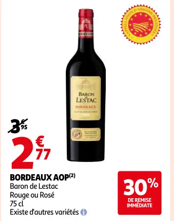 Offre: Bordeaux AOP Baron de Lestac