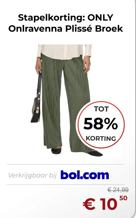 Aanbieding: Onlravenna Plissé Broek