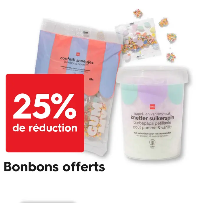 Offre: Bonbons offerts