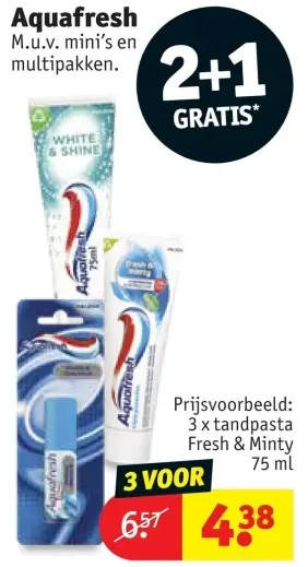 Promotie: Aquafresh tandpasta