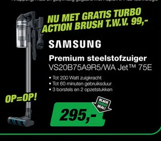 Aanbieding: Samsung VS20B75A9R5/WA Jet™ 75E Premium Steelstofzuiger