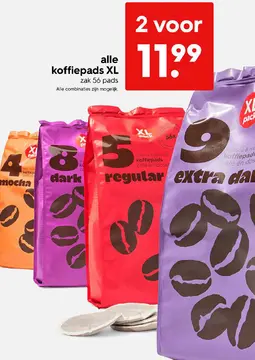 Aanbieding: alle koffiepads XL