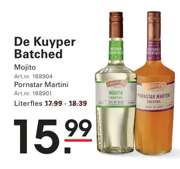 Aanbieding: De Kuyper Batched Mojito Pornstar Martini