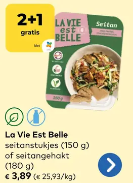 Aanbieding: La Vie Est Belle seitanstukjes of seitangehak