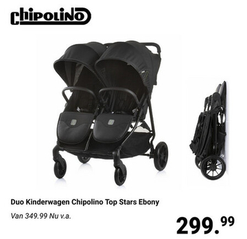 Aanbieding: Duo Kinderwagen Chipolino Top Stars Ebony