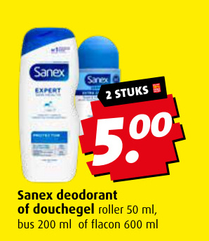 Aanbieding: Sanex deodorant of douchegel 