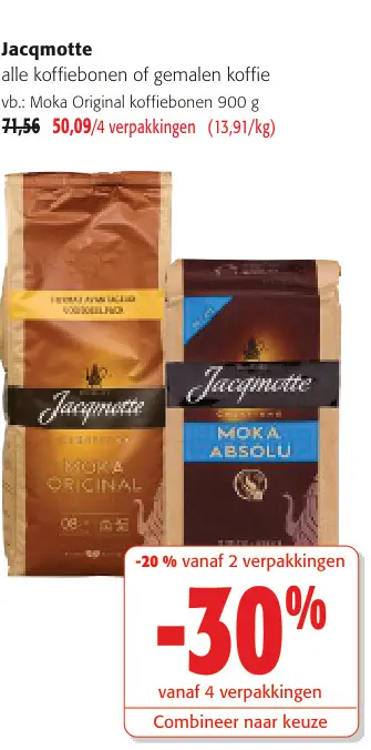 Promotie: Alle koffiebonen of gemalen koffie