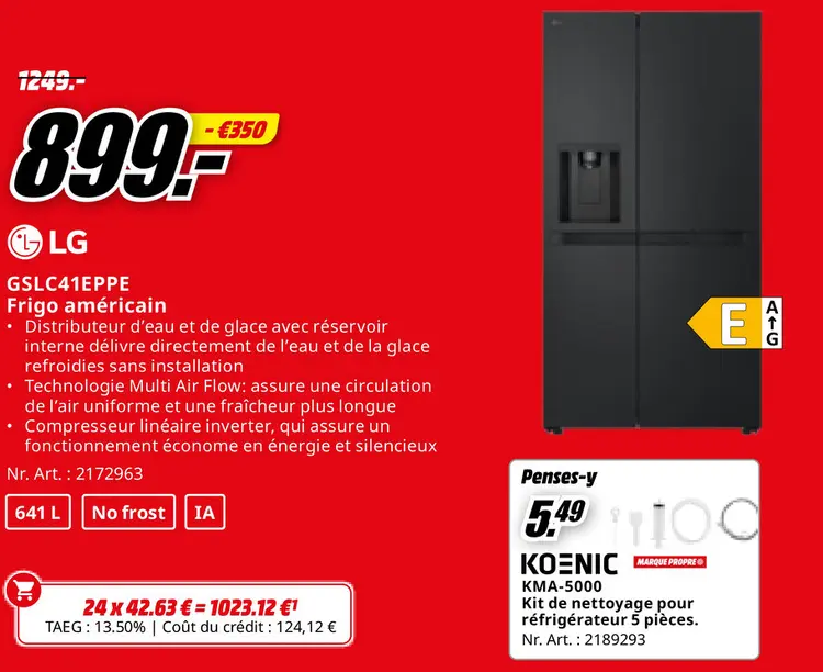 Offre: LG Frigo américain