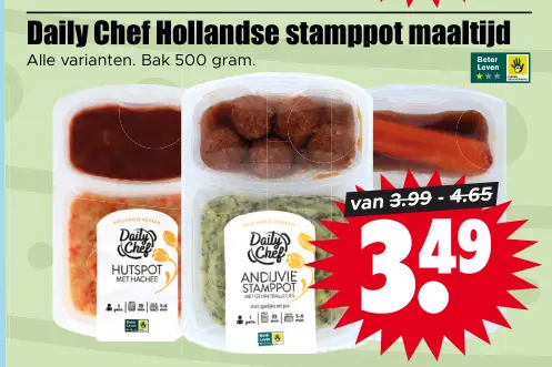 Aanbieding: Hollandse stamppot maaltijd