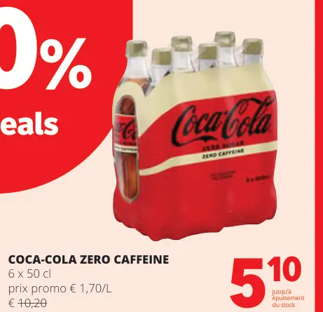 Offre: Coca-cola zero caffeine