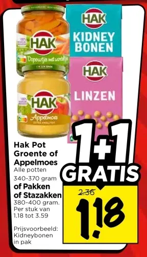 Aanbieding: Pot Groente of Appelmoes