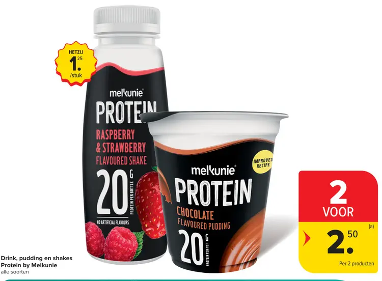 Aanbieding: Protein Drink, pudding en shakes
