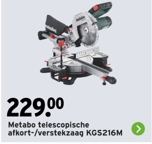 Aanbieding: Telescopische afkort-/verstekzaag KGS2