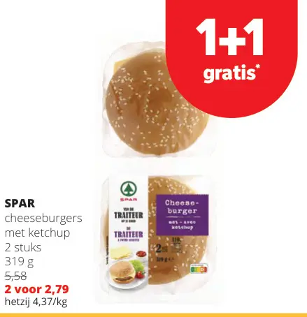 Promotie: Cheeseburgers met ketchup