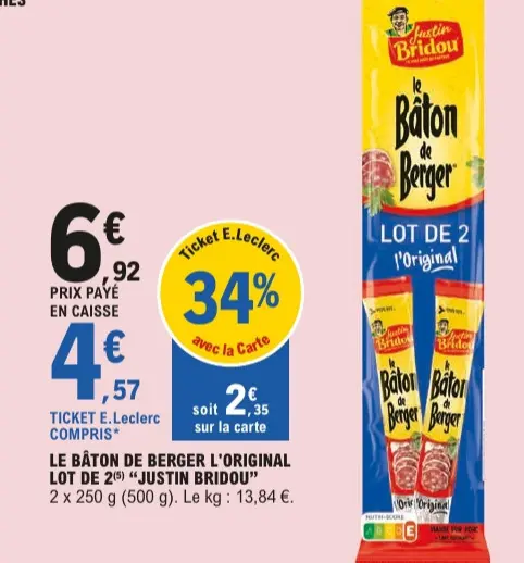 Offre: Le bâton de berger l'original