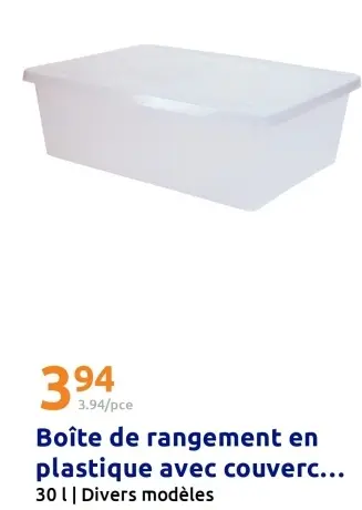 Offre: Boîte de rangement en plastique avec couverc.