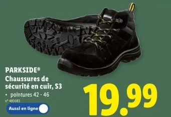 Offre: Chaussures de sécurité en cuir, S3