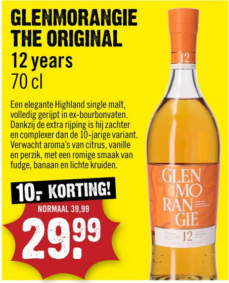 Aanbieding: Glenmorangie Original 12 Years 70 cl