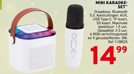 Aanbieding: Mini karaoke-set