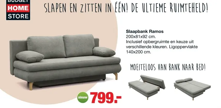 Aanbieding: Slaapbank Ramos