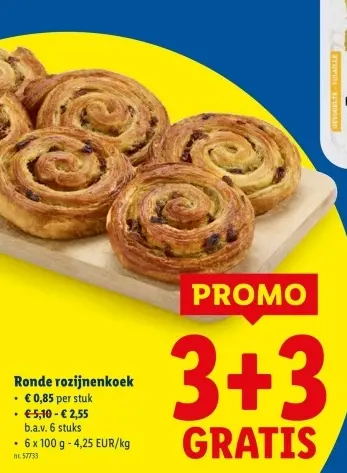 Promotie: Ronde rozijnenkoek