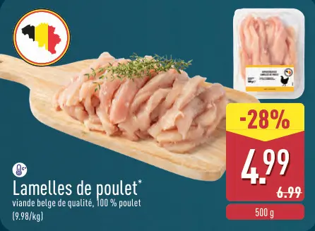 Offre: Lamelles de poulet