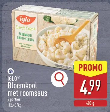 Promotie: Bloemkool met roomsaus