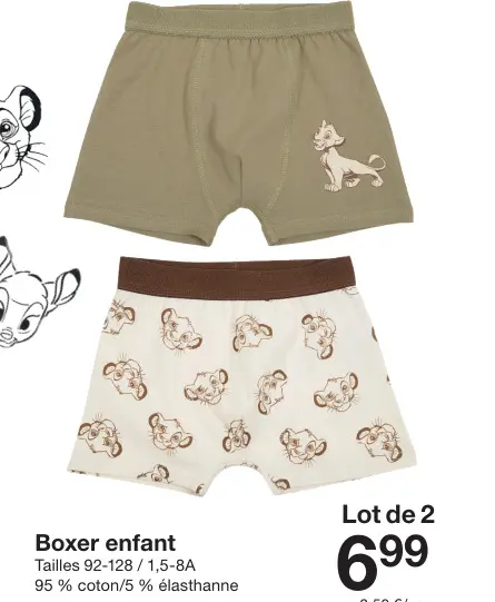 Offre: Boxer enfant