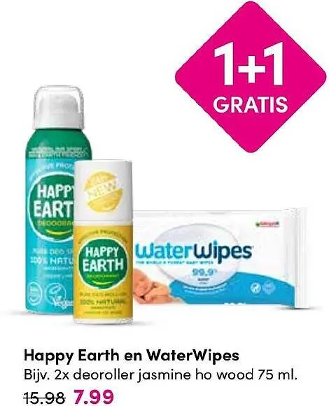 Aanbieding: Happy Earth en WaterWipes