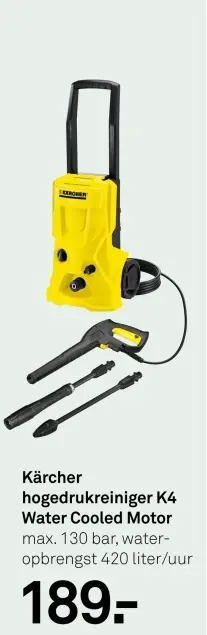 Aanbieding: Hogedrukreiniger K4 Water Cooled Motor