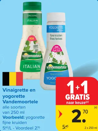 Promotie: Vinaigrette en yogorette