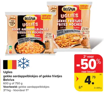 Aanbieding: Uglies gekke aardappelblokjes of gekke frietjes