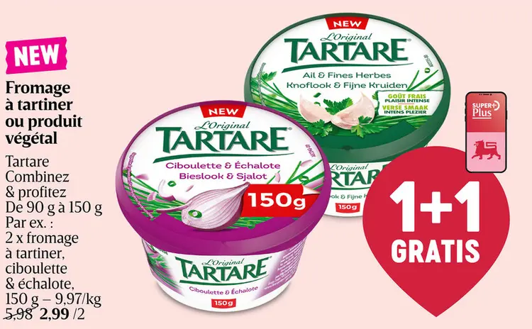 Offre: Fromage à tartiner ou produit végétal