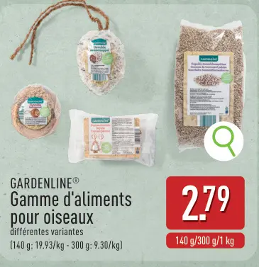 Offre: Gamme d'aliments pour oiseaux