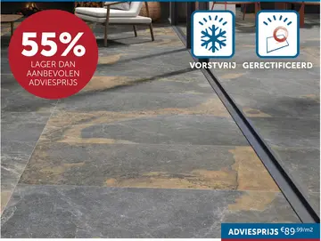 Aanbieding: Terrastegel Arenal Zwart Rt 60 X 90 X 2 Cm