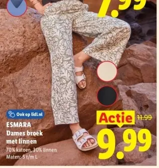 Aanbieding: Dames broek met linnen