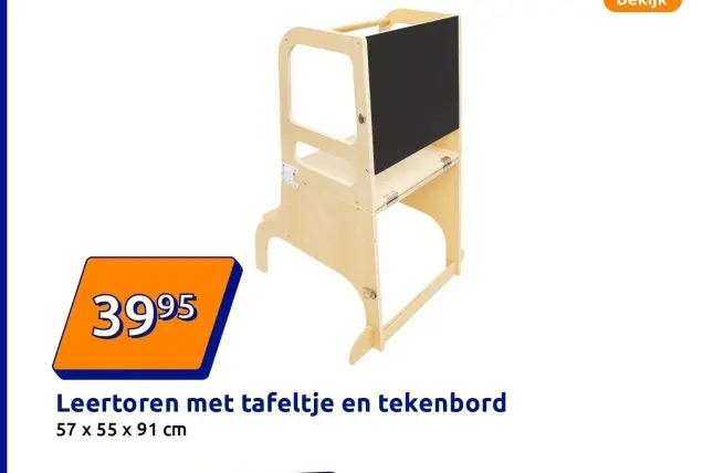 Aanbieding: Leertoren met tafeltje en tekenbord